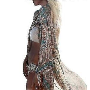 Boho Kimono Cover Duster Festival Floral